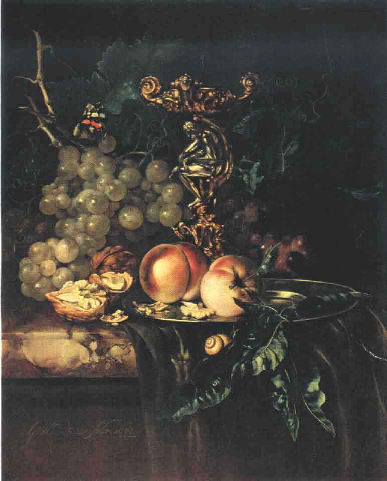 Копия с картины Виллема Ван Альста "Натюрморт с фруктами"